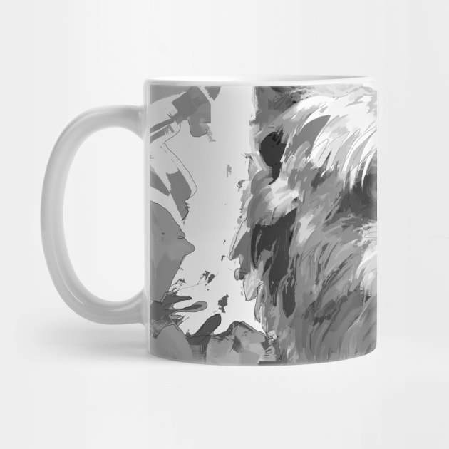 Yorkshire Terrier Mom Black and White by mailsoncello